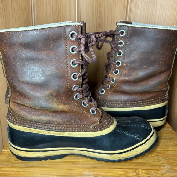 Sorel 1964 Womens Duck Brown Leather Waterproof Winter Snow Boots Sz 8 - Picture 10 of 11